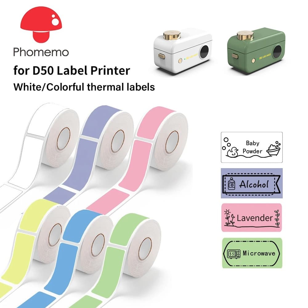 Papel Adesivo De Etiqueta Térmica Phoemo D50