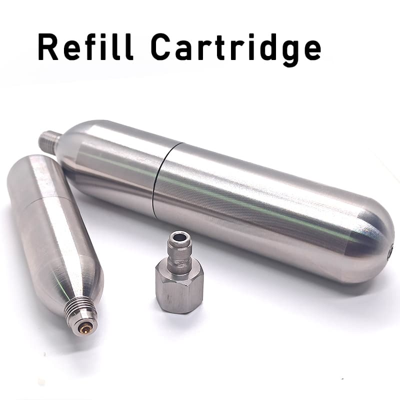 Adaptador De Cartucho De Co2 Reciclável 33g 24g Cilindro De Alta Pressão De Aço Inoxidável , Colete De airbag De Resgate