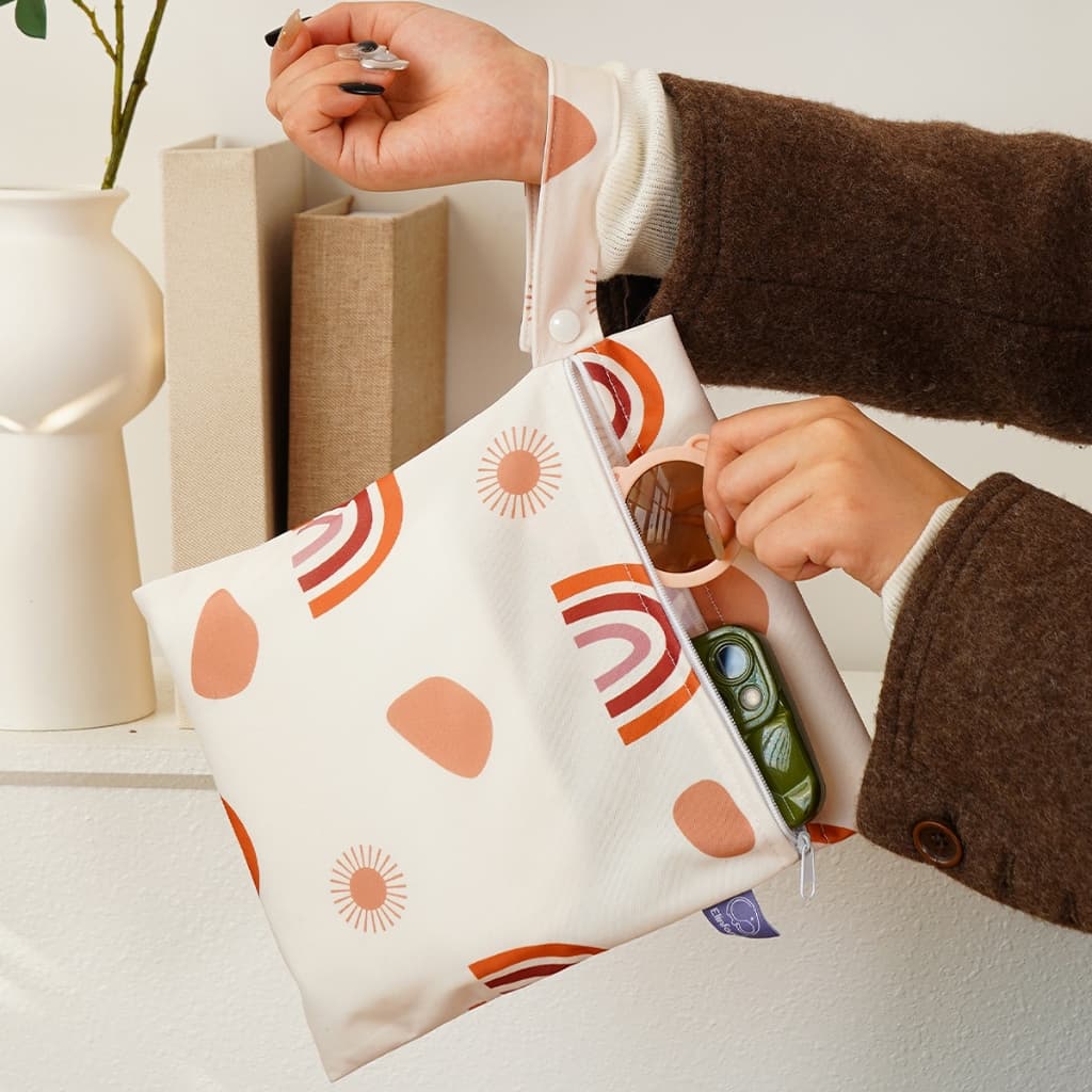 Elinfant 2 Pcs/Set Mini Saco Portátil À Prova D'água Lavável E Reutilizável De Fraldas Para Bebês 18 x 25cm