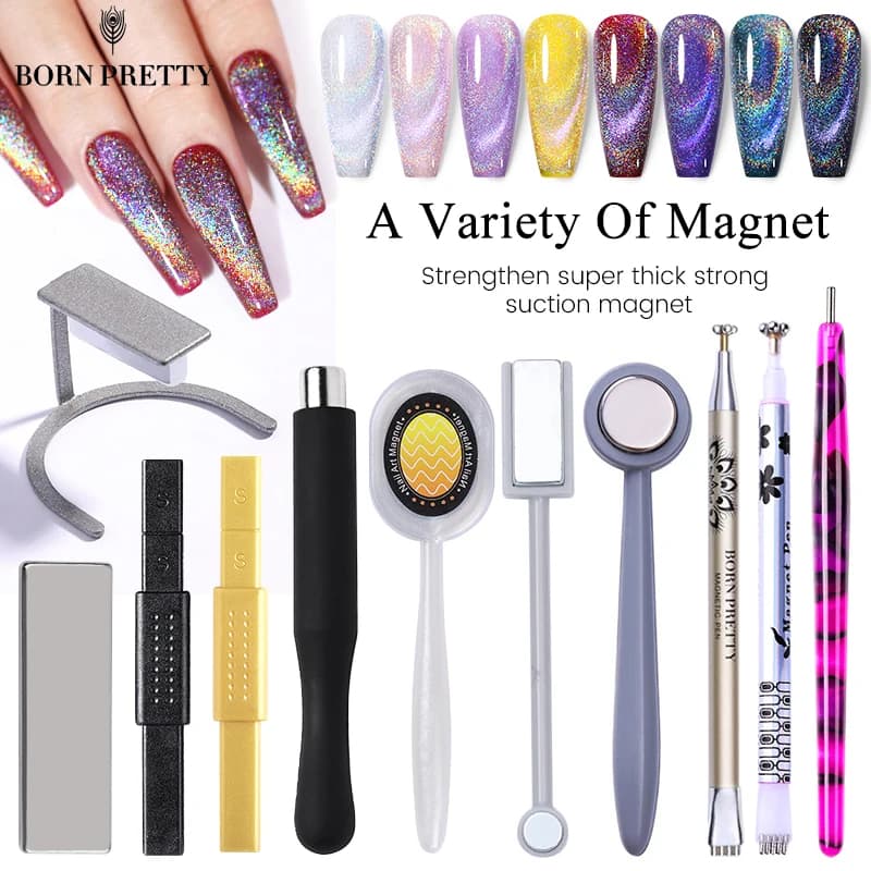 BORN PRETTY 1 Pc Cat Magnetic Eye Stick 9D Efeito Placa Forte Para Linha UV Gel Fita Multi-Função Magnética De Unhas