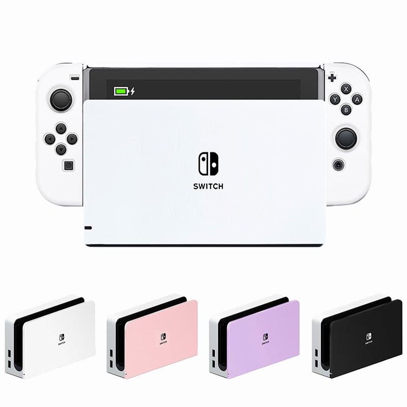 Capa De Substituição Para Nintendo Switch Oled Dock Case Moda Cor Decorativa Placa Frontal Protetora Capinha Acessórios