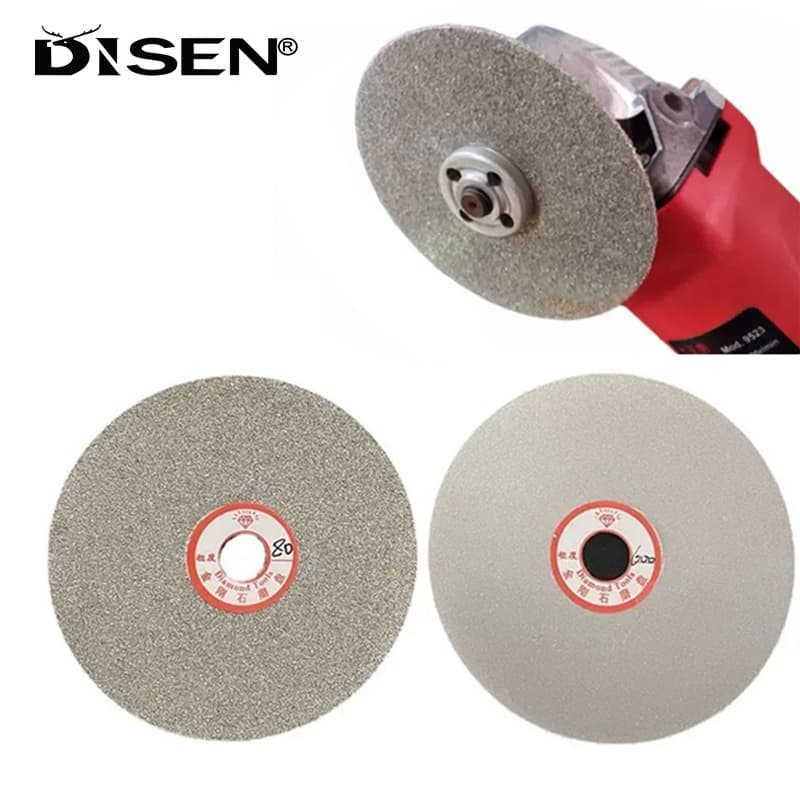 4 Polegadas 36-3000 # Rebolo Plano De Polimento Lapidar Com Revestimento Diamantado Disco Um Único Lado Para Jade , Corte De Cristal