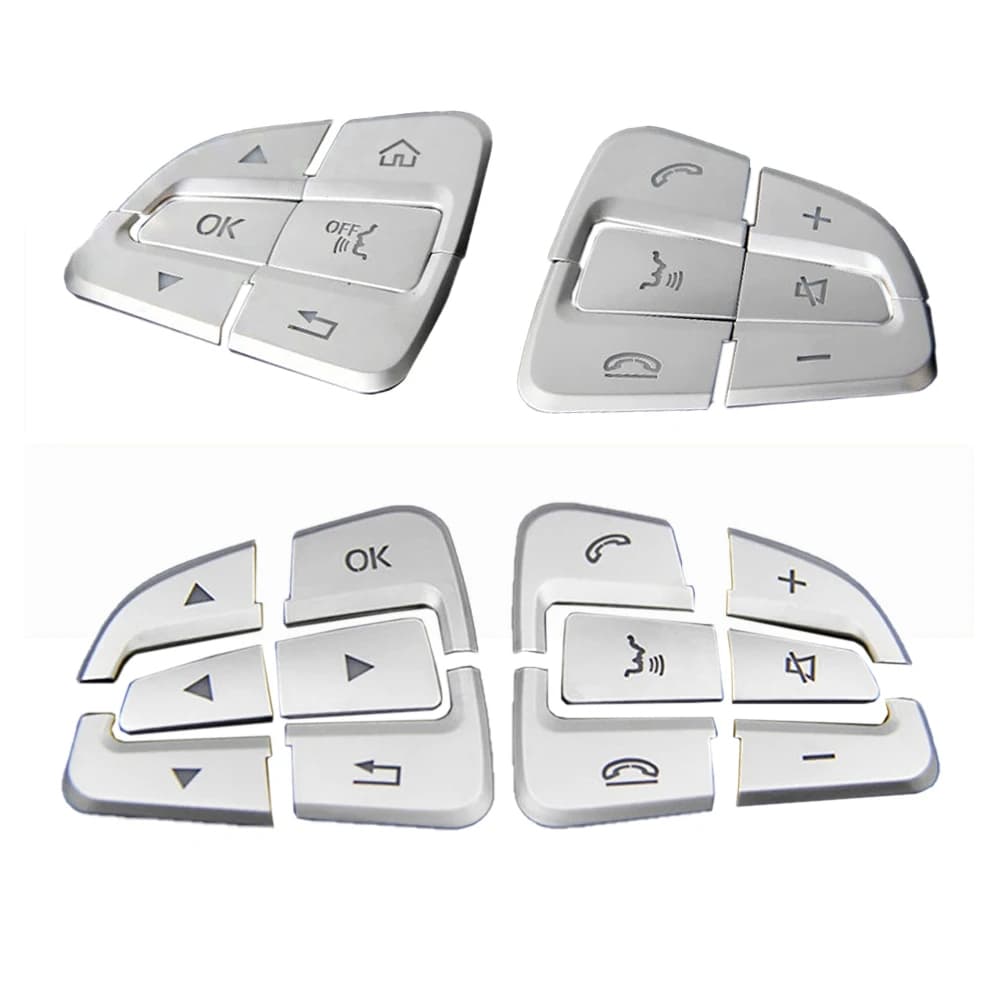 Botão Do Volante Carro Chave Guarnição Lantejoulas Decoração Capa Adesivo Apto Para Mercedes Benz GLC X253 C Classe W205