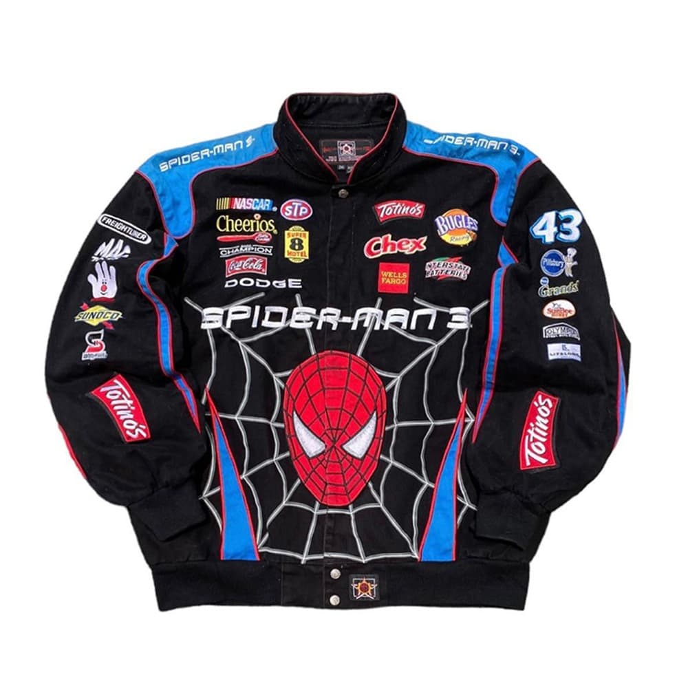 Europeu E Americano 2024 Outono/Inverno Novas Jaquetas Cross border Amazon Sports Spider Print Lazer Estilo Casaco De Manga Comprida