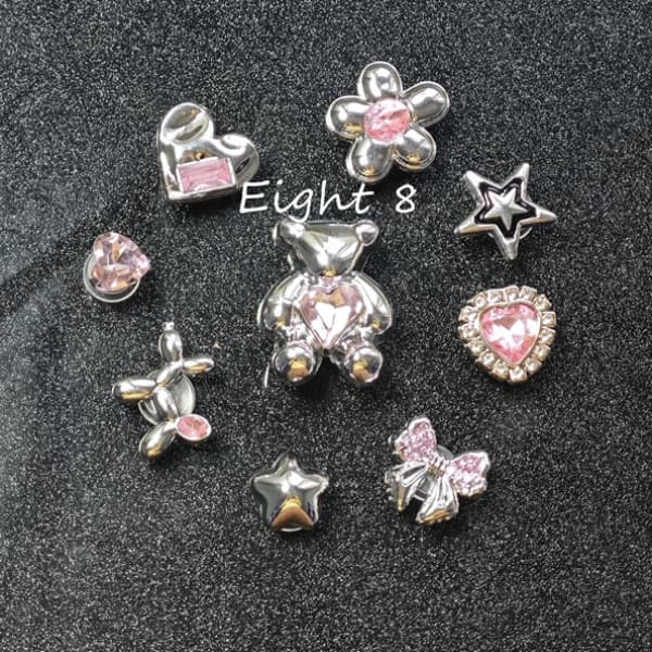 1PC Diamante Sapato Acessórios Balão Cão Projetos Fivela Bonito Urso Flores Botão Para Ela Presente Mulheres E Meninas