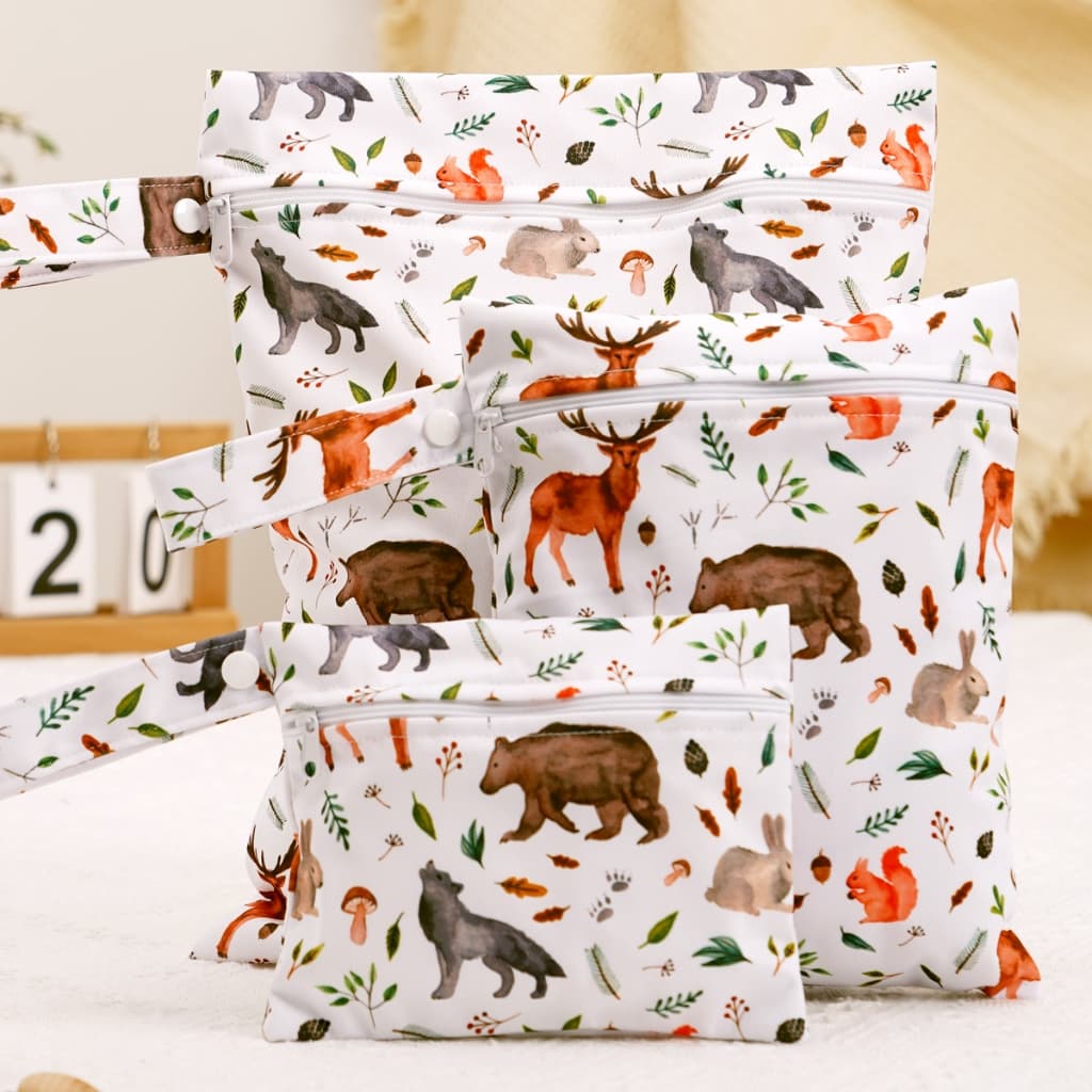 3pcs/set , Sacos De Fraldas De Pano Secos Úmidos , Organizador De Armazenamento Grandes Reutilizáveis Laváveis À Prova D'água Para Ginástica Piscina De Praia De Viagem