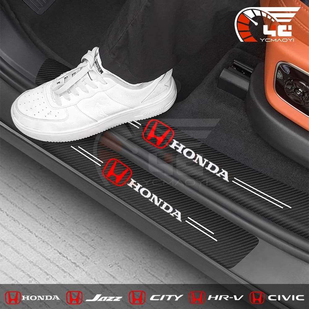 Honda Autocolante Protetor Da Soleira Porta Do Carro Placa Protetora-Malas Traseiro Pára-Choques Civic City Jazz BRV CHV HRV Fit Accord Accessories