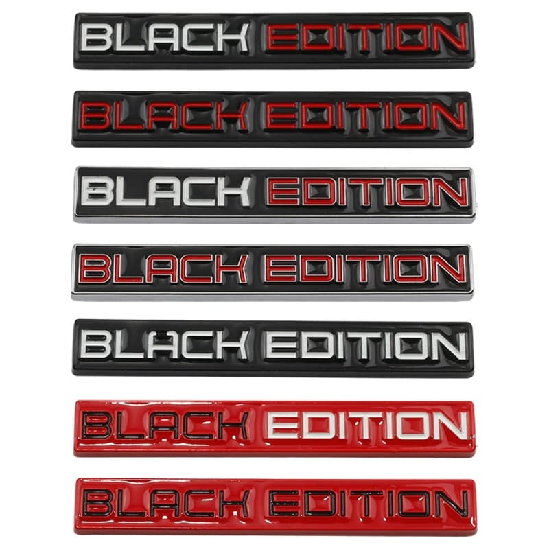 Novo Logotipo 3D Metal BLACK EDITION Geral De Motocicleta Auto Side Ride Decorativo Emblema Traseiro Autocolante Decalque Substituição