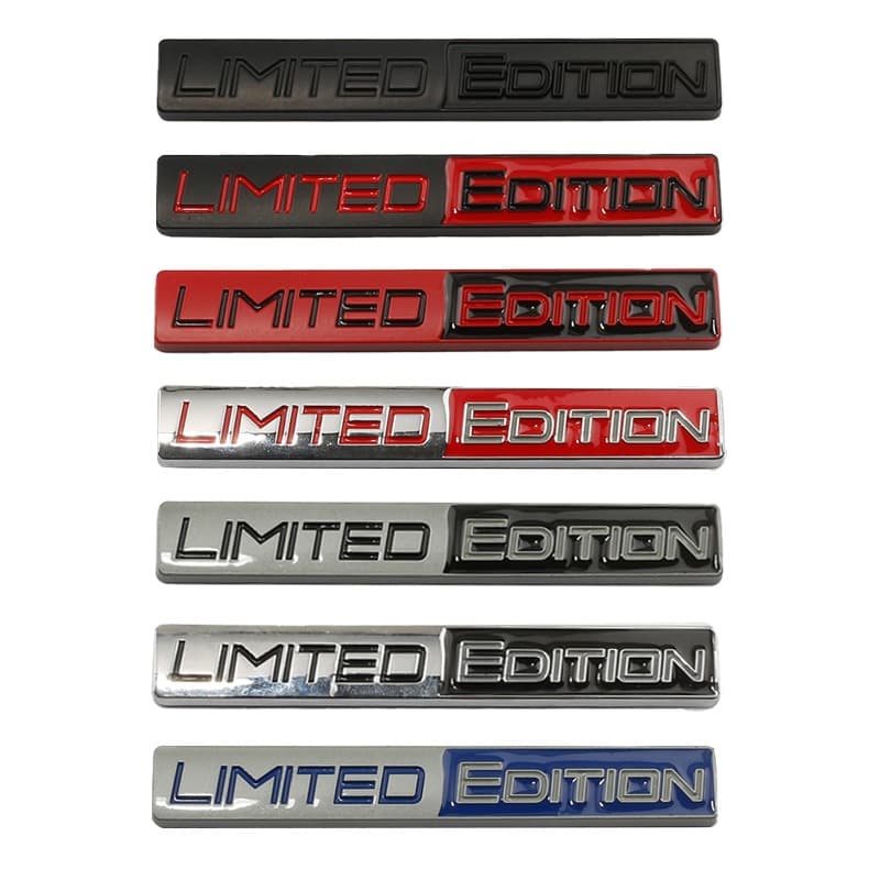 1 ❀ Novo Logotipo 3D Metal LIMITED EDITION Geral Auto Side Decorativo Emblema Traseiro Decalque Substituição