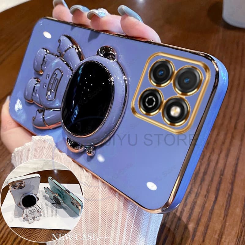 Capa Motorola Moto G56 G86 Edge 60 Fusion 60s Edge60 5G Astronauta Suporte Dobrável Para Telefone