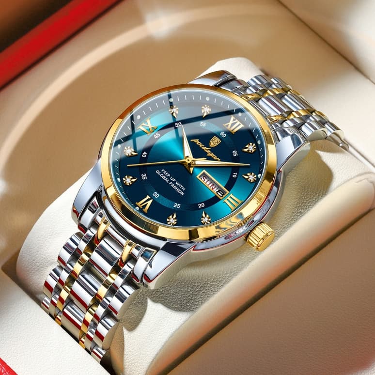 Relógio POEDAGAR Para Homens Original Fashion Business Quartz Men Watch Masculino De Aço Inoxidável Data Luminosa Semana
