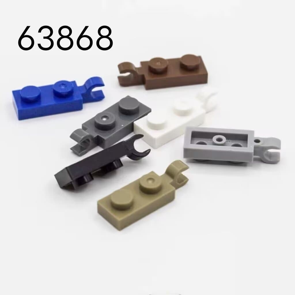 Diy Pequenas Partículas Compatíveis com a Tecnologia 63868 Blocos de Construção Peças Especiais 1x2 Furos Unilateral com Placa Vertical de Fixação Única B