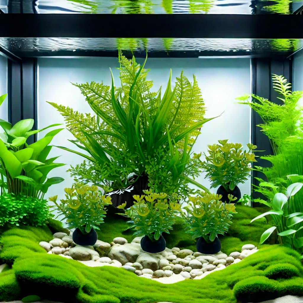 5pc Plantas De Aquário Ornamentos Simulação De Plástico Grama De Água Artificial Acessórios De Decoração Do Tanque De Pe
