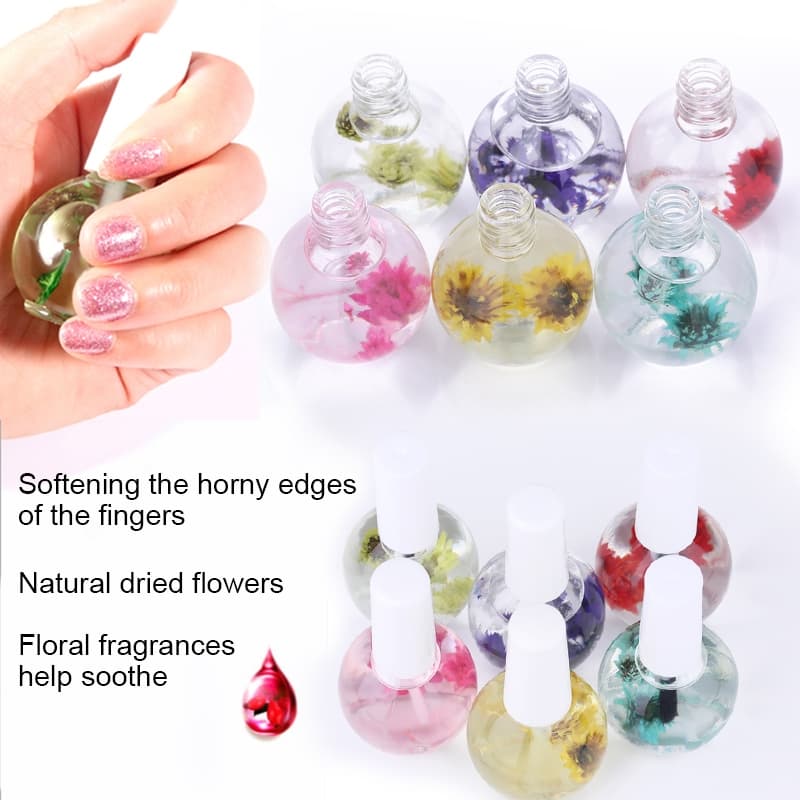 15ml Óleo De Nutrição De Unhas Flores Secas Amaciante Tratamento De Cutícula Nutritivo Gel Polonês Cuidados Com As Ferra