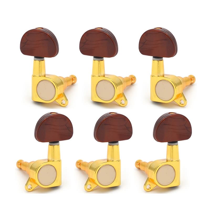 6 Pçs Grande Botão Oval Selado-Engrenagem String Tuning Peg Tuner Cabeça Da Máquina Para Guitarra Elétrica Acústica