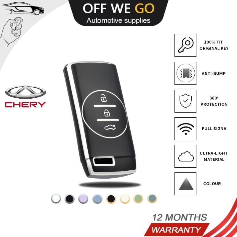 Tampa Da Caixa TPU Com Chave Para Carro Chery Tiggo 7 Pro 8 Exeed 2 4 3x Arrizo 5Gx 5x EQ7 Protetor Fob Sem