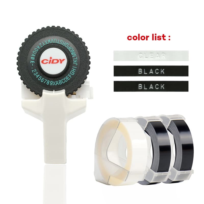 Impressora Manual Cidy Label Maker Com 3 Fitas Gratuitas (9 Mm x 3 Mtrs) Máquina De Escrever , Fabricante De Etiquetas E