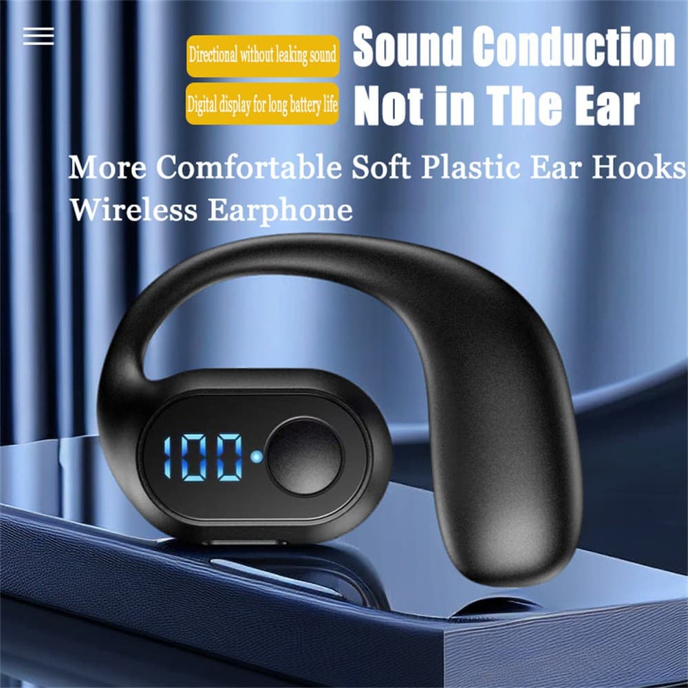 Fone De Ouvido Bluetooth Sem Fio 5.3 Fones Com Um Único Esportivos Comerciais Bateria Ultra Longa Vida Útil Microfone