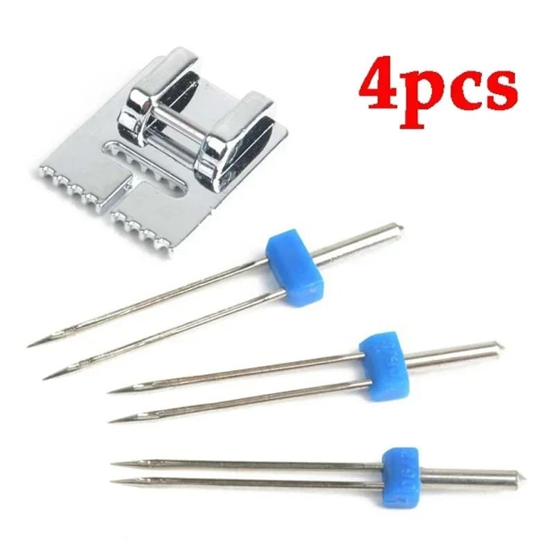 4pçs/set 3pçs Agulhas Duplas Para Máquina De Costura De Agulha Gêmeos Tamanho Lote 2.0/90 , 3.0 4.0