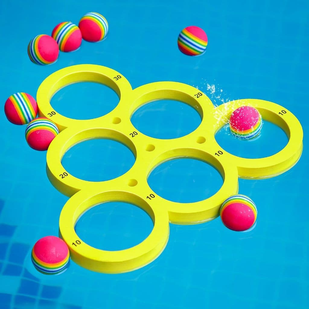 Esportes Aquáticos EVA Jogos De Piscina Flutuantes No Verão , Jogo Para Meninas Com 10 Bolas Rainbow Golf , Presentes Divertidos , Flutuante Esportiva Aquática Meninos , E Adultos