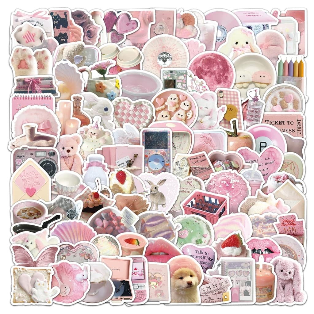 103/10pcs Ins Style Cute Pink Love dolls Autocolantes Para Telefones De Papelaria Laptops Casa