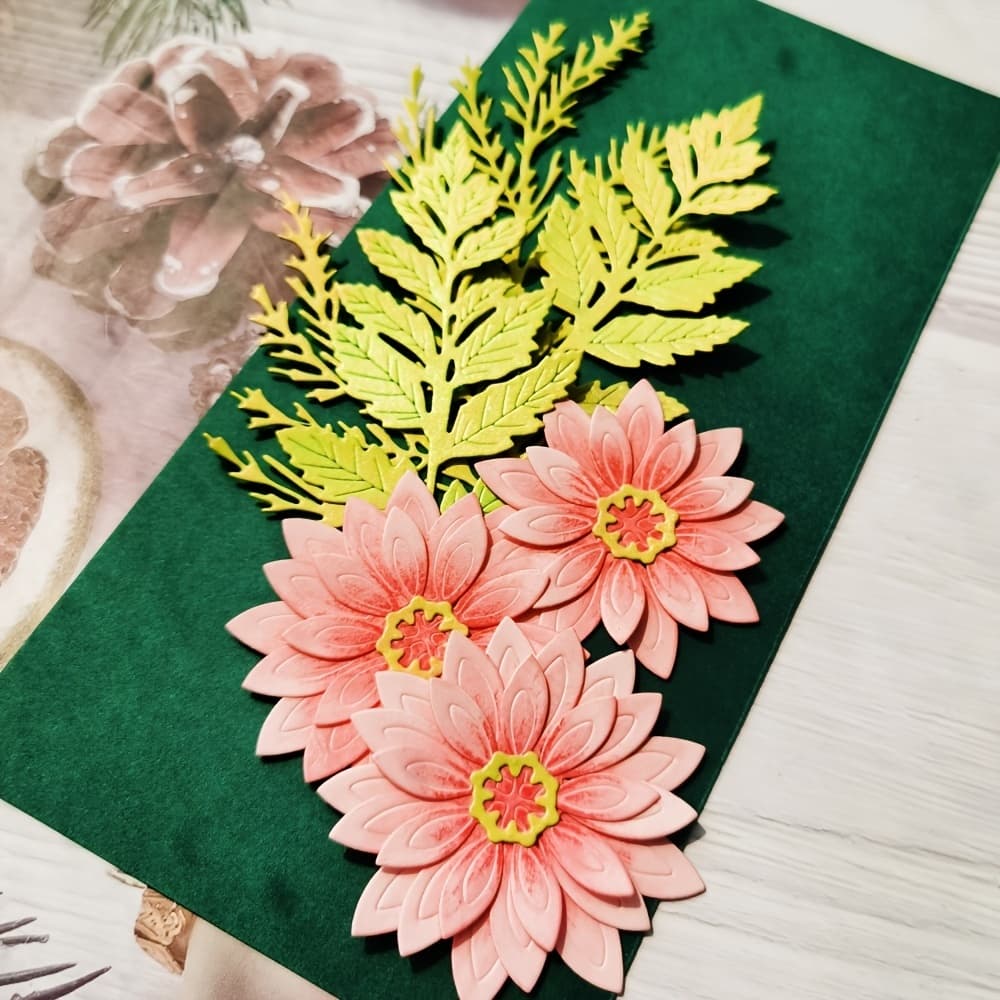 Corte De Matrizes De Metal Flor Para Fabricação De Cartões , Artesanato De Bricolagem Artesanal Stencil , Folha Álbum De Fotos