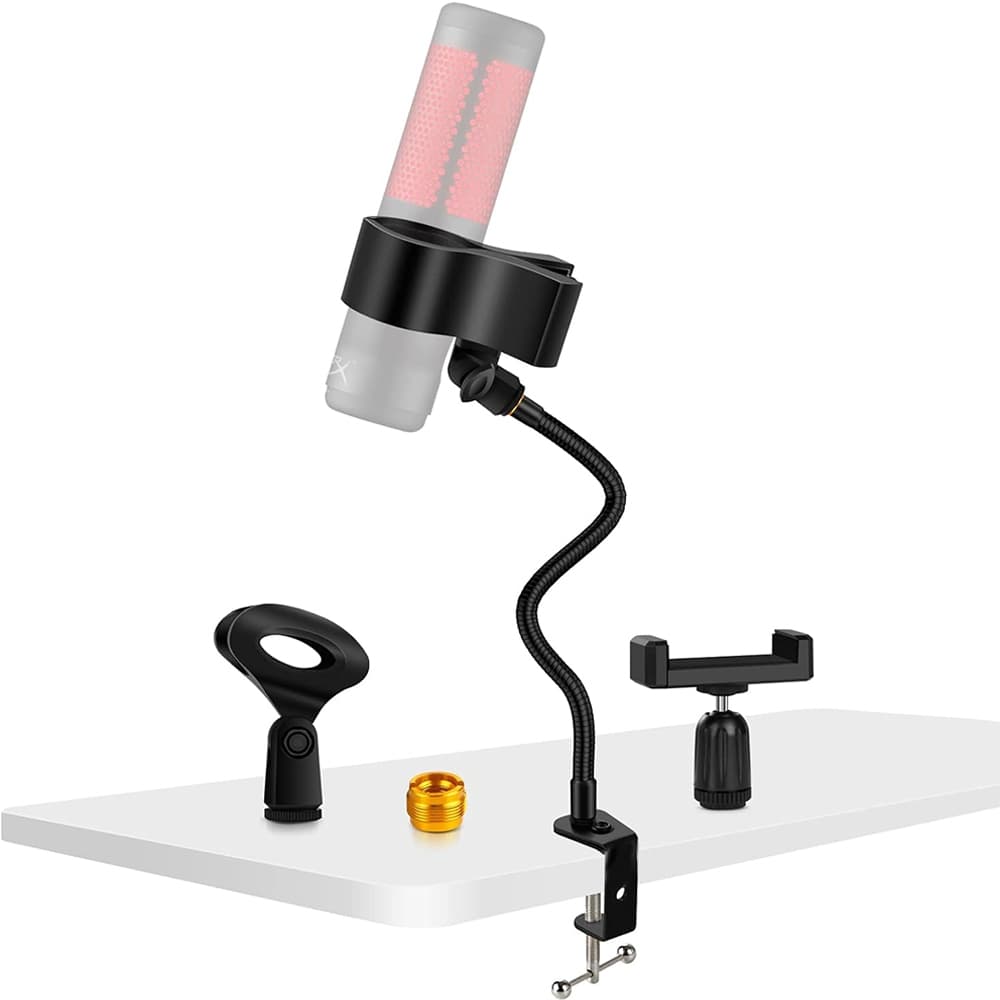 Suporte De Microfone Para Universal , Suportes De Mesa Flexíveis E Resistentes Com Pescoço De Ganso Celular , Braço Comp