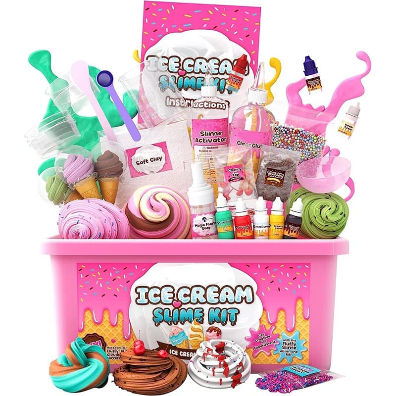Kit De Fazer Bricolage De Sorvete De Lodo Para Meninas , De Manteiga , Nuvem E Espuma , Presentes Divertidos De Aniversário
