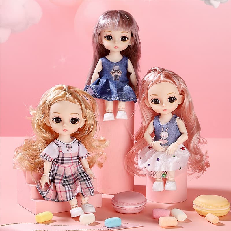 kawaii Olhos Grandes Princesa BJB Boneca , Rapunzel , Brinquedo De Cabelo Programável , Bonecas De Vestido , Presentes