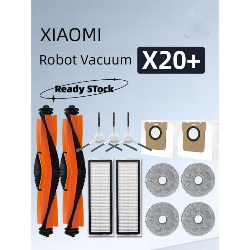 Para Xiaomi Robot Vacuum X20+ C102 Acessórios De Limpeza Escova Lateral Principal Filtro Mop Lixo Saco De Pó