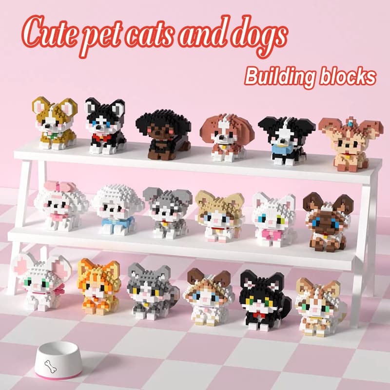 Blocos De Construção Para Cães E Gatos De Estimação , Brinquedos Educativos Crianças (Whitout box)