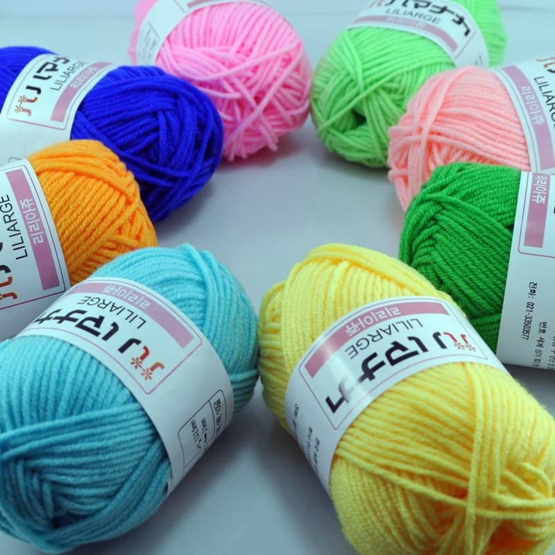 4 Ply cotton yarn linha de crochê fio lã para crochê