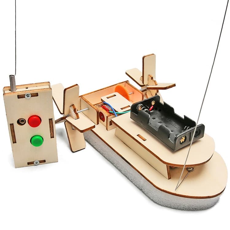3D Quebra-Cabeça De Madeira DIY Montado RC Barco Modelo/Embarcação Ciência Kit Montagem Brinquedos Física Projeto Escola Eletrônica De Experiência Científica