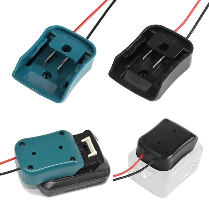 Adaptador De Bateria Para Makita 10.8V-12V De Íon-Lítio Rodas 12V Com 14 Fios AWG