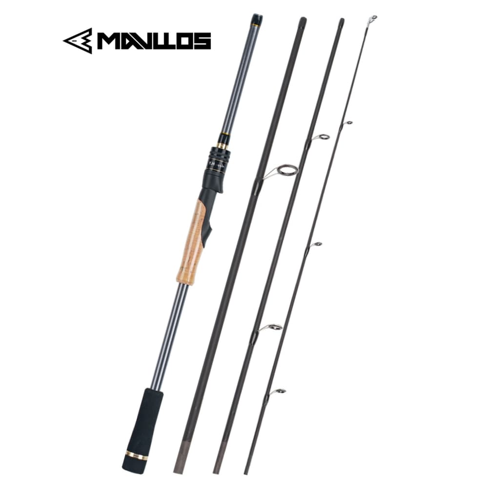 Vara De Pesca Mavllos De 4 Seções multi-, Haste De Viagem Com Boca De Cavalo Ajing Fast Ultralight Spinning Casting Rod for Trout Solid ML Tip Lure 4-25g