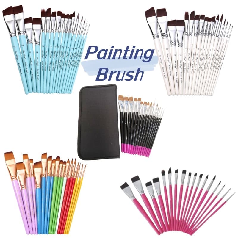 Escova de pintura de alta qualidade de 17 PCS para ferramentas de maquiagem de pintura do rosto