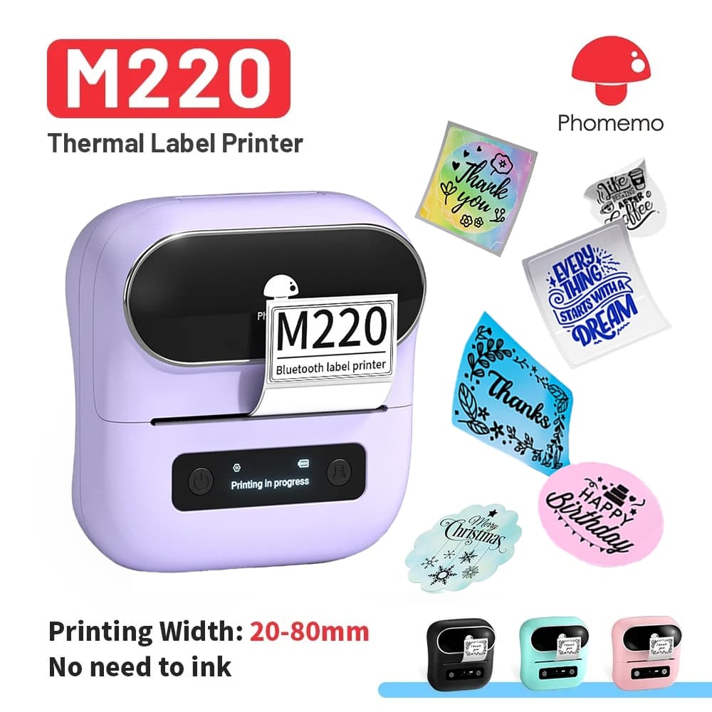 Impressora De Etiquetas Portátil Phoemo M220 , Ótima Para Código De Barras , Adesivo