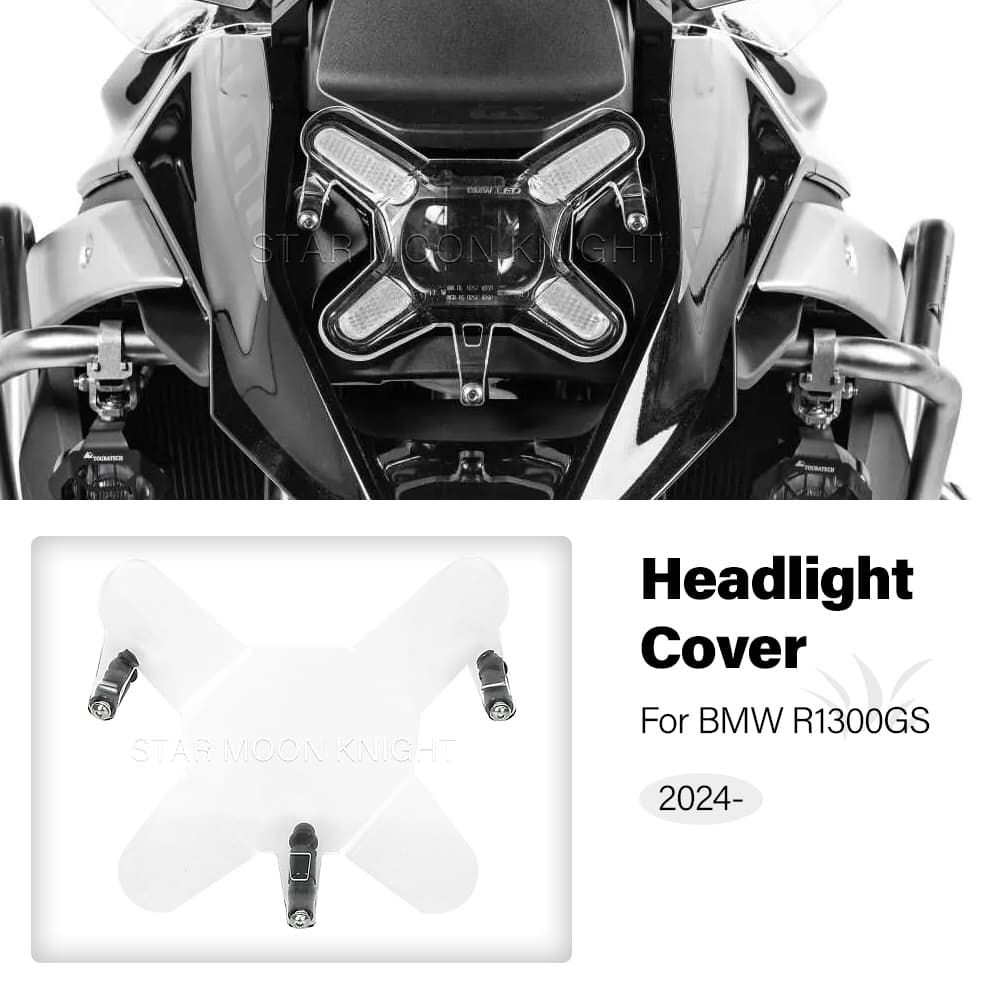 Para BMW 1300GS R1300GS 1300GS 1300GS R 1300 GS 2024-Protetor De Cobertura De Luz De Liberação Rápida De Faróis Acrílicos