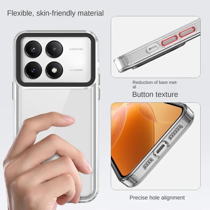Caixa Antiderrapante De Proteção De Tela Acessível Para POCO X6 F6 PRO 5G , Protetor HD E Capa De Pele Com Estilo