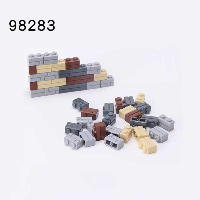 Moc Pequenos blocos de construção de partículas compatíveis com o 98283 Montagem de peças de construção de quebra-cabeças 1x2 Parede de tijolos