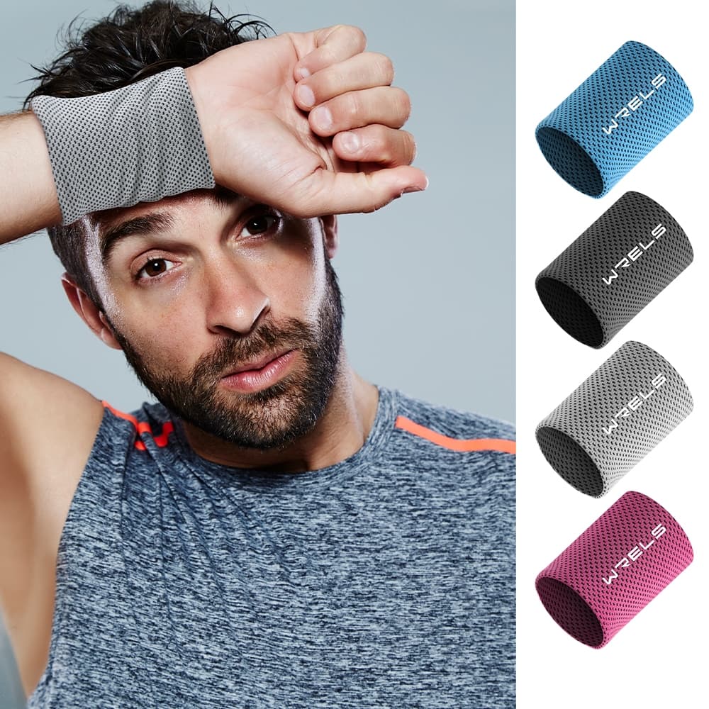WRELS Esporte Gelo Suor Absorvente Pulseira Verão Correndo Esportes Absorção De Secagem Rápida Respirável