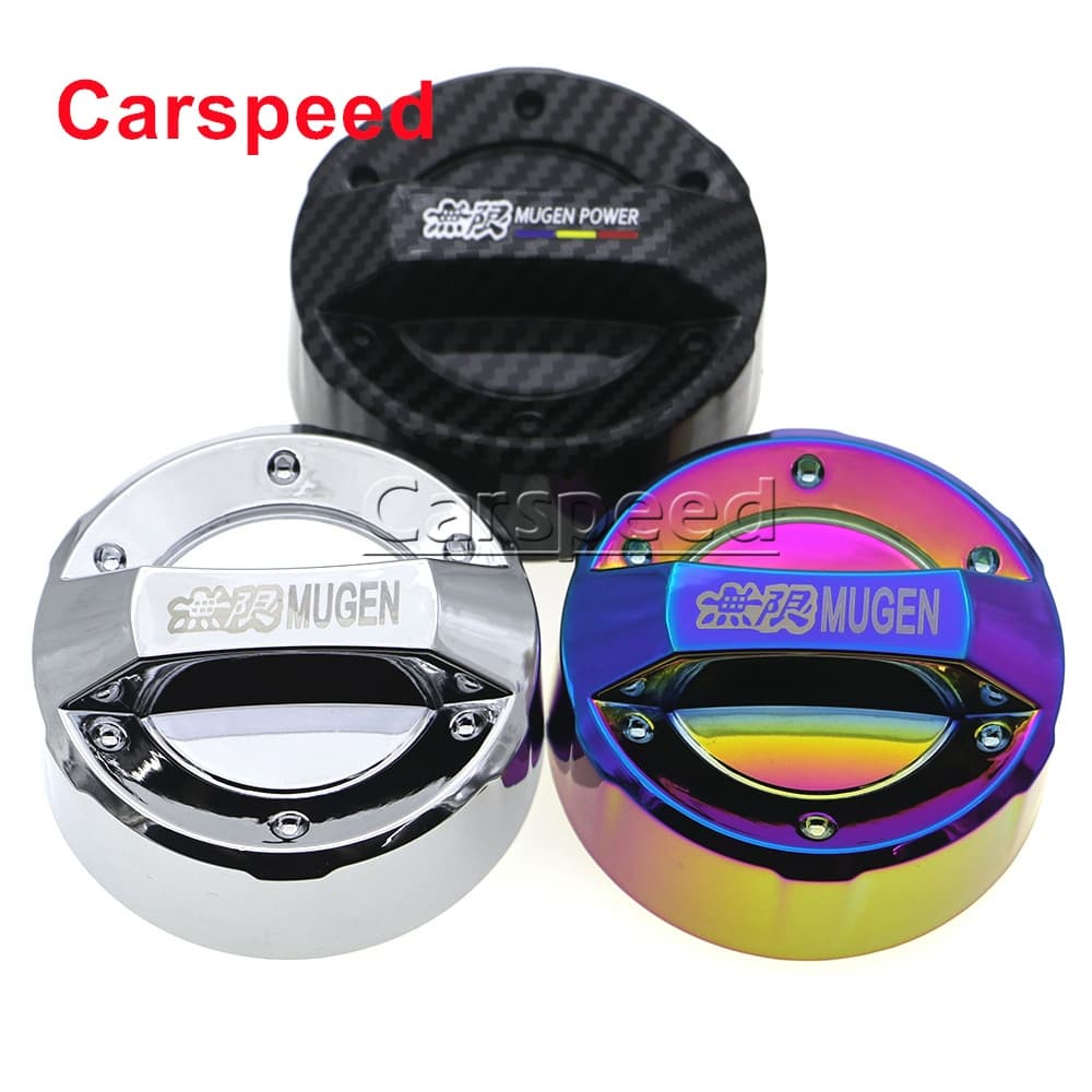 Olhar De Carbono Neo Chrome Mugen Decorar Tampa Do Tanque De Óleo Combustível Auto Capa De Gás Para Honda DC5 CIVIC NSX