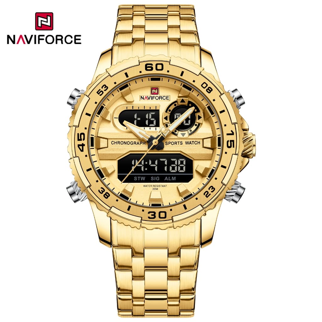 NAVIFORCE 9234 Novos Relógios Para Homens De Luxo Multifuncionais Grandes Esportivos De Quartzo Relógio Cronógrafo De Pulseira De Silicone