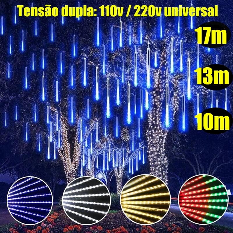 [Entrega 24 horas]led lâmpada de chuva de meteoro, Pisca pisca,decoração de festa,ac110v-220v,  jardim, Natal