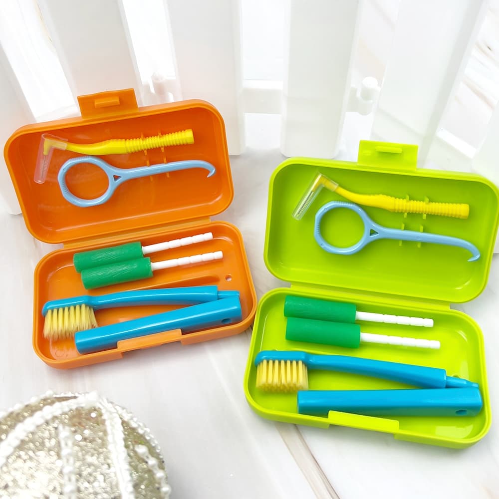 Kit De Cuidados Odontológicos Escova Dental Portátil De Viagem Destacável Caixa De Armazenamento Alinhador De Mastigadores Extrator De Brace Removedor