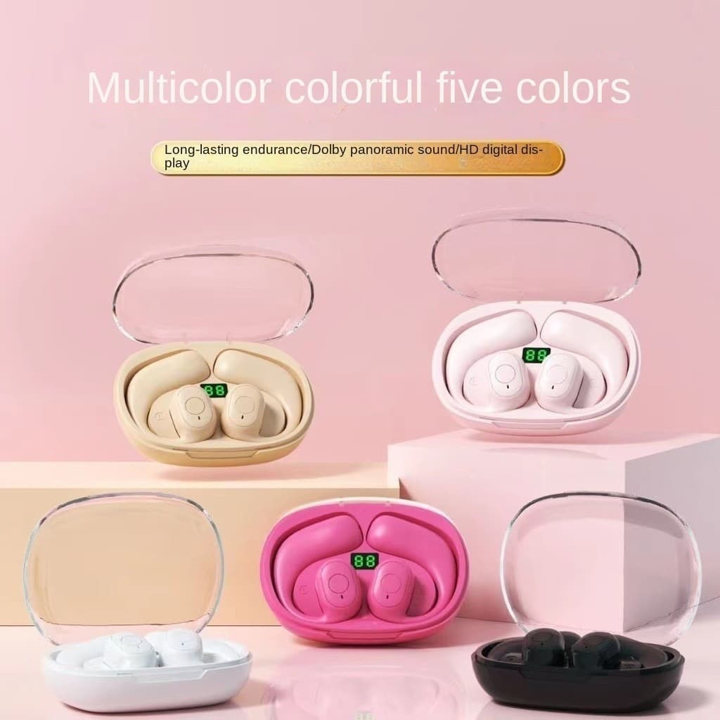 Novo Estilo De Ouvido Pendurado Tipo OWS Fone Digital Bluetooth Sem Fio Cartoon Mini In-Ear Bateria De Longa Vida Útil F60