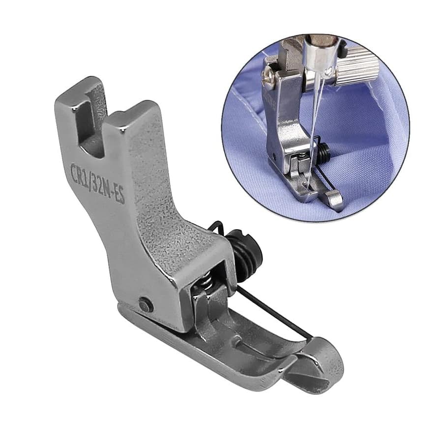 Máquina De Costura Industrial Calcador Compensador Com Guia De Borda Esquerda/Direita # CL1/16N-ES 32N CR1
