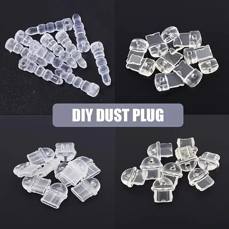 10pcs /20pcs Telefone celular Anti-pó Plug diy Plástico Decorações para telefones celulares