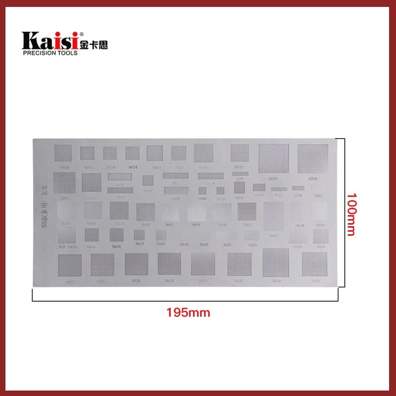 Kaisi 55 Tipos De Pasta De Solda Telefônica Universal BGA Reballing Stencils