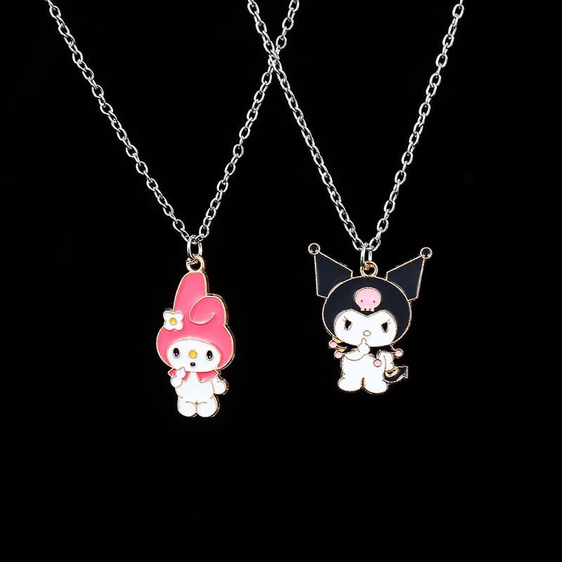 Novo Colar De Melod 2pcs Fantasma De Casal Hip Hop Personalidade Homens